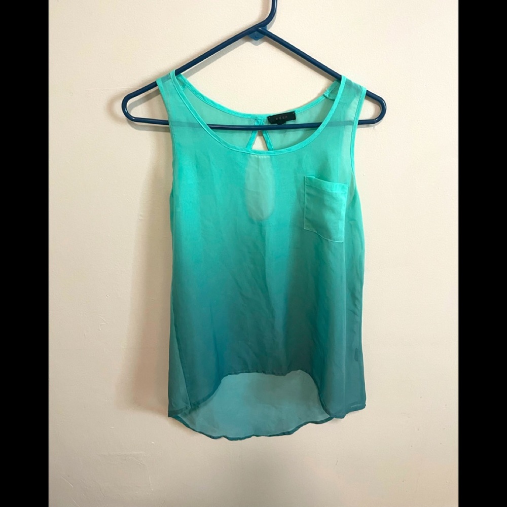 Blouse in color fading blue